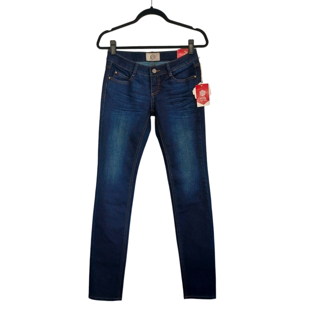 ERQ MYTH 100 Dark Wash Blue Skinny Jeans 26 NWT
